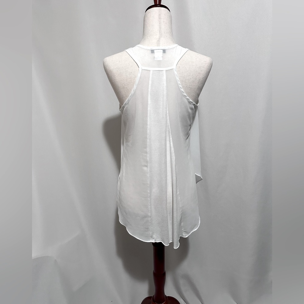 VENUS Sheer Ruffle Racerback Tank Top. Sizes: S & M - Picture 5 of 8